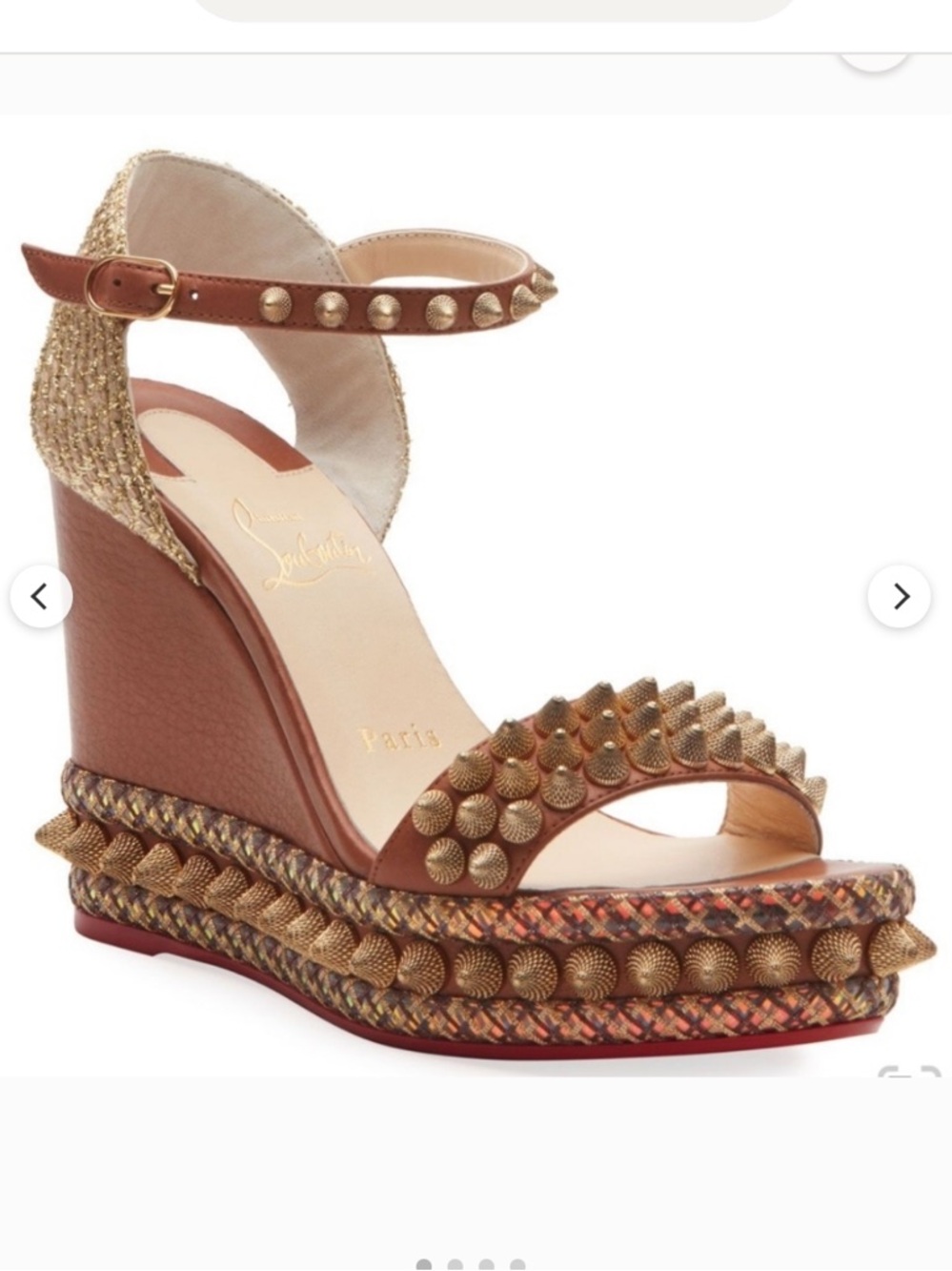 Christian Louboutin Calfskin Cordorella 110 Wedges Size 39